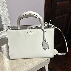 Kate Spade, white, crossbody purse